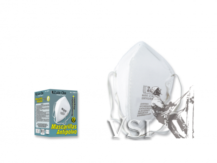 ZUBIOLA 11909121 MASCARILLA PARA POLVO TERMOSELLADA DESECHABLE, PLEGADA.