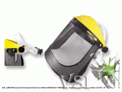  ZUBIOLA 11903748 CARETA DE PROTECCIÓN FACIAL CON MALLA METÁLICA Y REFUERZO - SOPORTE AJUSTABLE, CON RATCHET. 15 3/4” X 9”