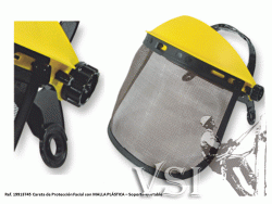   ZUBIOLA 19913745 CARETA DE PROTECCIÓN FACIAL CON MALLA PLÁSTICA - SOPORTE AJUSTABLE. PREVIENE CONTRA LESIONES EN LA CARA. COMPLETA VISERA PLÁSTICA DE MALLA.