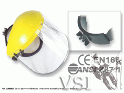 ZUBIOLA 11888807 CARETA DE PROTECCIÓN FACIAL CON SOPORTE AJUSTABLE Y VISOR CLARO - BORDE DE ALUMINIO. FABRICADO EN POLICARBON