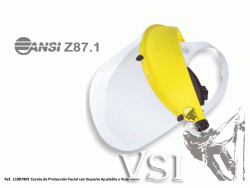 ZUBIOLA 11887805 CARETA DE PROTECCIÓN FACIAL CON SOPORTE AJUSTABLE Y VISOR CLARO. CORONA AJUSTABLE, LEJANA A LA CARA.