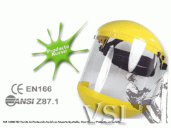 ZUBIOLA 11881762 CARETA DE PROTECCIÓN FACIAL CON SOPORTE AJUSTABLE, VISOR CLARO Y PROTECTOR DE BARBILLA.