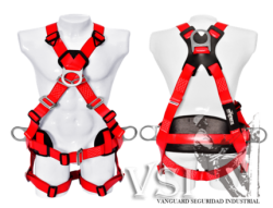 INSAFE IN 8004-1PSE ARNÉS 4 ARGOLLAS EN POLIURETANO CON HERRAJE EN ACERO INOXIDABLE Y SOPORTE LUMBAR