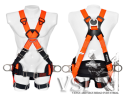 INSAFE IN 8004-1SE ARNÉS 4 ARGOLLAS CON HERRAJE EN ACERO INOXIDABLE Y SOPORTE LUMBAR