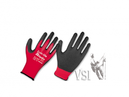 ZUBIOLA 11924408/09 GUANTES NYLON COLOR ROJO RECUBIERTOS EN NITRILO COLOR NEGRO “NITRYLON RED”. PUÑO TEJIDO