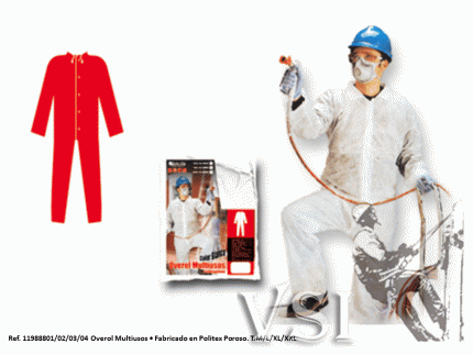 ZUBIOLA 11988801/02/03/04 OVEROL MULTIUSOS COLOR BLANCO FABRICADO EN POLIPROPILENO