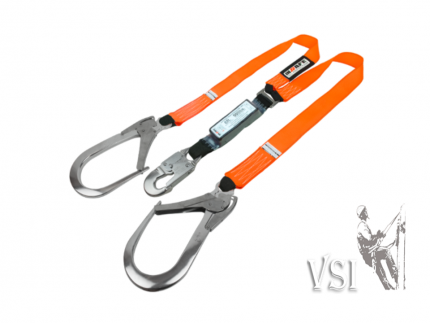 INSAFE IN 8021ESP ESLINGA EN Y CON ABSORBEDOR CON GANCHOS EN ALUMINIO DE 110MM DE APERTURA 